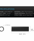 AC Infinity Flexible Four-Layer Ducting, 4" x 25' AC Infinity