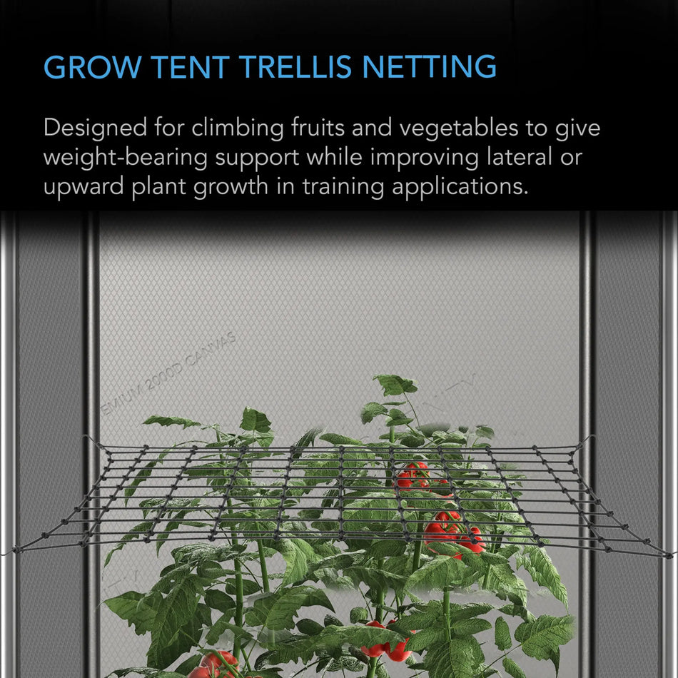 AC Infinity GROW TENT TRELLIS NETTING, FLEXIBLE ELASTIC CORDS, 4'x4 AC Infinity