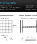 AC Infinity GROW TENT TRELLIS NETTING, FLEXIBLE ELASTIC CORDS, 4'x4 AC Infinity