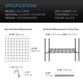 AC Infinity GROW TENT TRELLIS NETTING, FLEXIBLE ELASTIC CORDS, 4'x4 AC Infinity