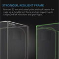 AC Infinity Grow Tent CLOUDLAB 422, 24"x24"x48" Reflective 2000D Mylar Grow Tent AC Infinity