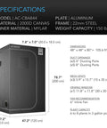 AC Infinity Grow Tent CLOUDLAB 844, 48"x48"x80" Reflective 2000D Mylar Grow Tent AC Infinity