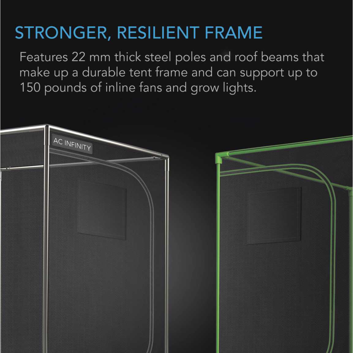 AC Infinity Grow Tent CLOUDLAB 844, 48"x48"x80" Reflective 2000D Mylar Grow Tent AC Infinity