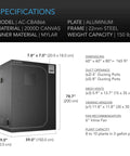 AC Infinity Grow Tent CLOUDLAB 866, 60"x60"x80" Reflective 2000D Mylar Grow Tent AC Infinity