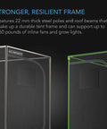 AC Infinity Grow Tent CLOUDLAB 866, 60"x60"x80" Reflective 2000D Mylar Grow Tent AC Infinity