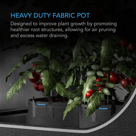 AC Infinity HEAVY DUTY FABRIC POTS, 7 GALLON, 5-PACK AC Infinity