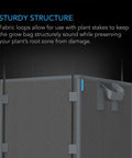 AC Infinity HEAVY DUTY SQUARE FABRIC POTS, 7 GALLON, 5-PACK AC Infinity