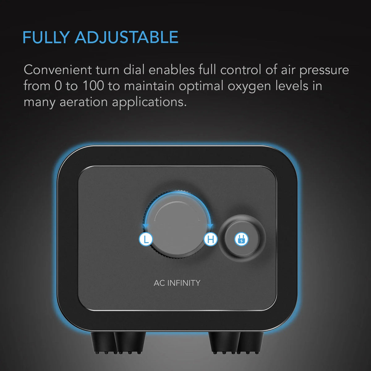 AC Infinity HYDROPONICS AIR PUMP, TWO-OUTLET PUMPING KIT, 45 GPH (2.8 L/M) AC Infinity