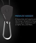 AC Infinity Heavy-Duty Adjustable Rope Ratchet Clip Hanger, One Pair AC Infinity