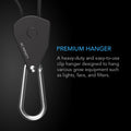AC Infinity Heavy-Duty Adjustable Rope Ratchet Clip Hanger, One Pair AC Infinity