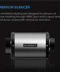 AC Infinity Inline Duct Fan Silencer, 4" AC Infinity
