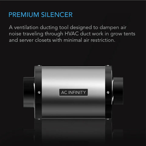 AC Infinity Inline Duct Fan Silencer, 4" AC Infinity
