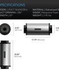 AC Infinity Inline Duct Fan Silencer, 6" AC Infinity