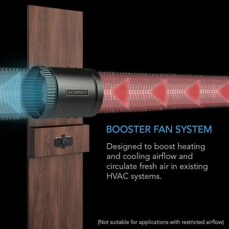 AC Infinity RAXIAL S4 Inline Booster Duct Fan with Speed Controller, 4" AC Infinity