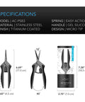 AC Infinity STAINLESS STEEL PRUNING SHEAR WITH CLEANING KIT, 6.6 STRAIGHT BLADES AC Infinity