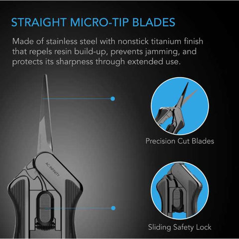 AC Infinity STAINLESS STEEL PRUNING SHEAR WITH CLEANING KIT, 6.6 STRAIGHT BLADES AC Infinity