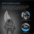 AC Infinity STAINLESS STEEL PRUNING SHEAR, 8 BYPASS BLADES AC Infinity