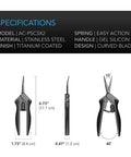 AC Infinity Stainless Steel Pruning Shear, Curved Blades, 6.6" AC Infinity