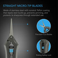 AC Infinity Stainless Steel Pruning Shear, Straight Blades, 6.6" AC Infinity