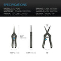 AC Infinity Stainless Steel Pruning Shear, Straight Blades, 6.6" AC Infinity