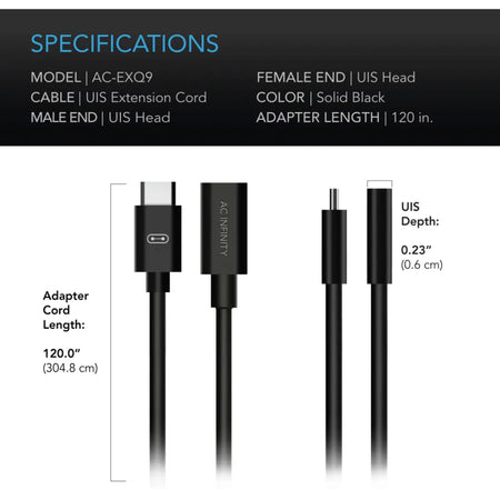AC Infinity UIS TO UIS EXTENSION CABLE, 10 FT. AC Infinity
