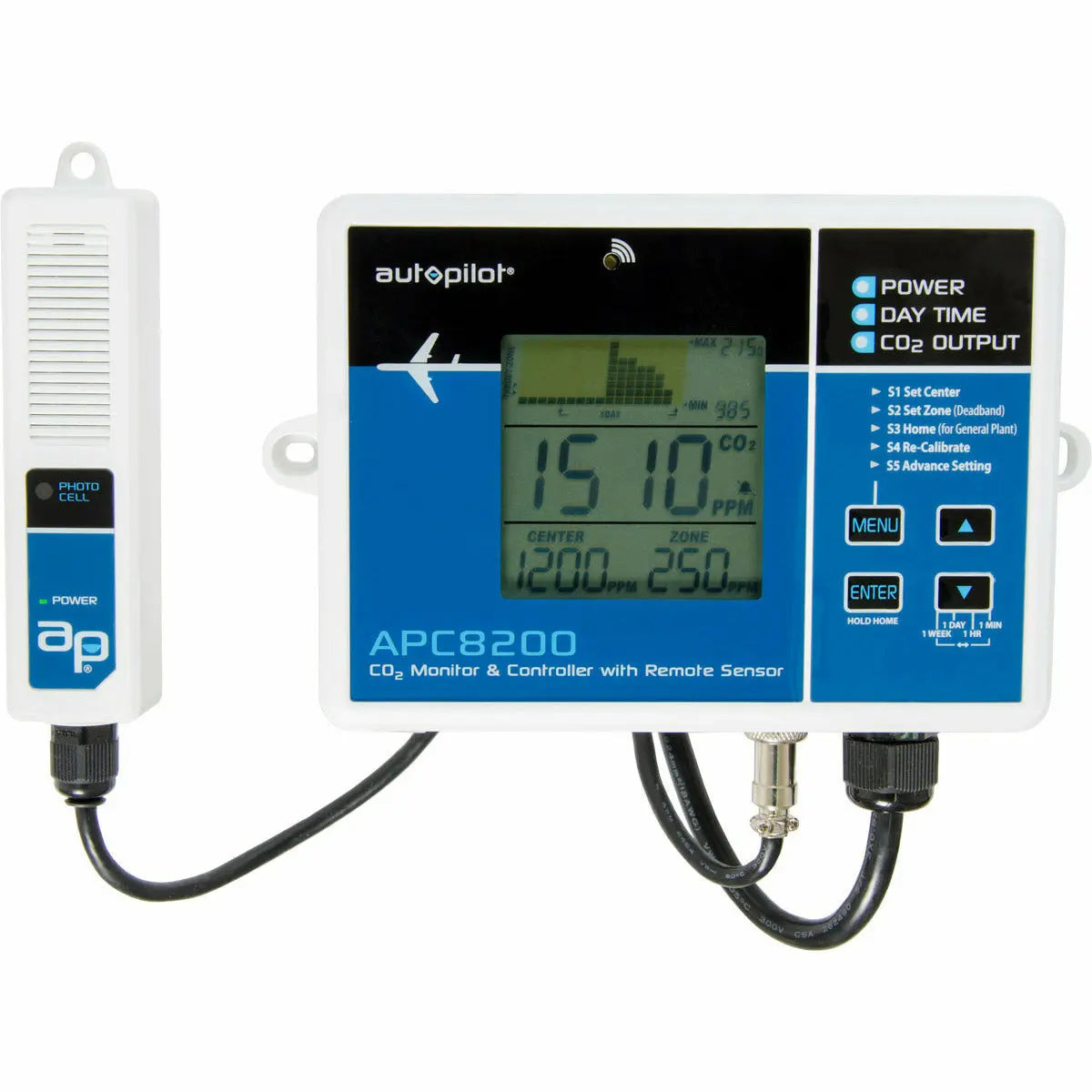 Autopilot CO2 Monitor & Controller with 15' Remote Sensor Autopilot