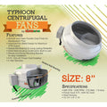 Bloomerang® Typhoon Inline Blower Fan 8", 598 cfm Bloomerang