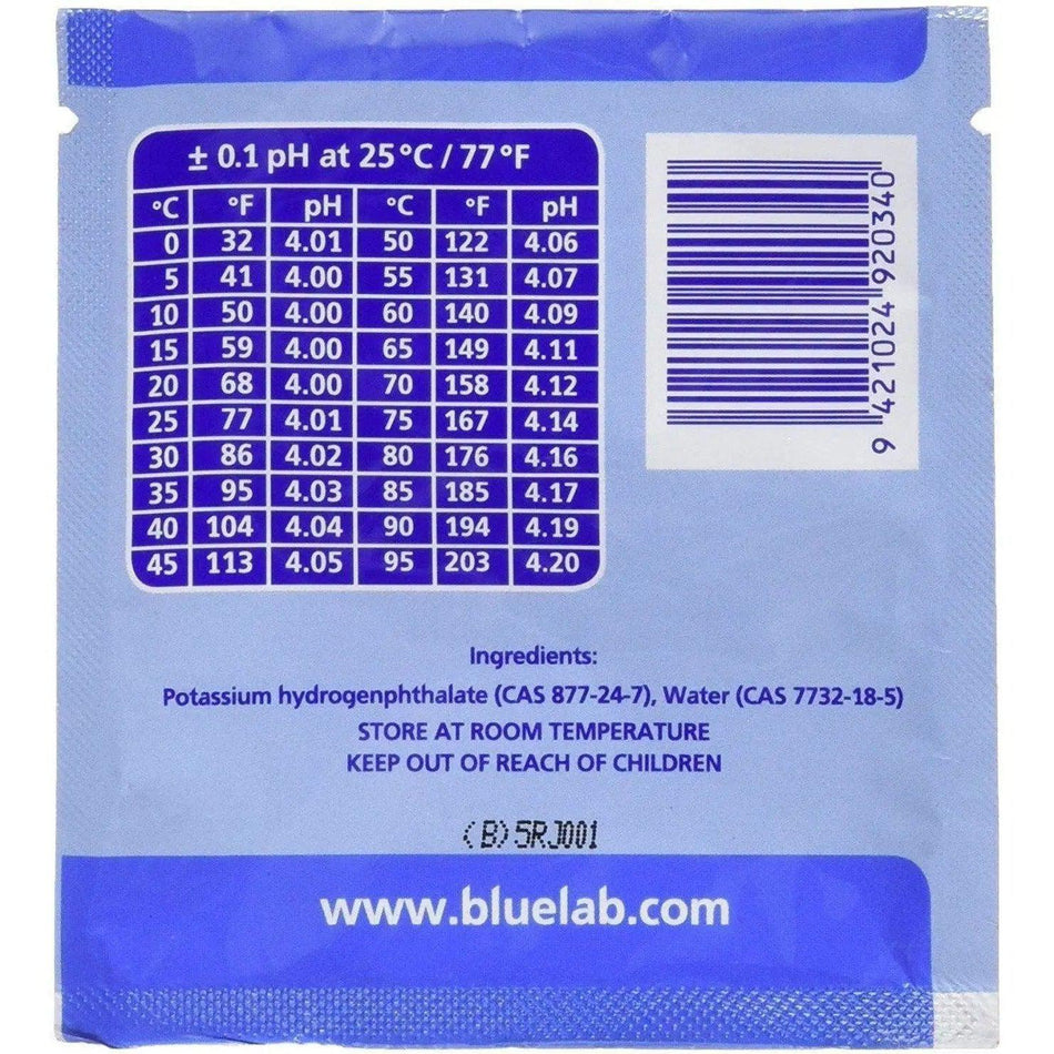 Bluelab® pH 4.0 Solution, 20 mL Sachet Bluelab