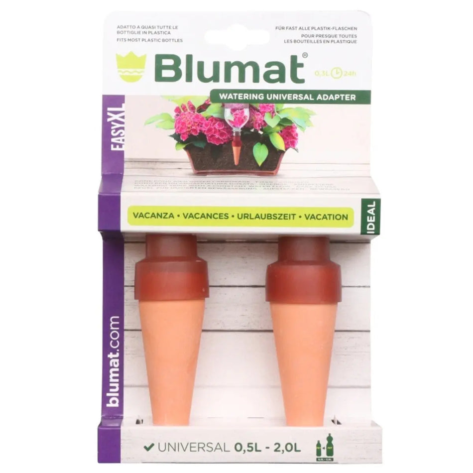 Blumat Bottle Adapter XL Plant Watering Stakes for Large Plants | Pack of 2 Blumat