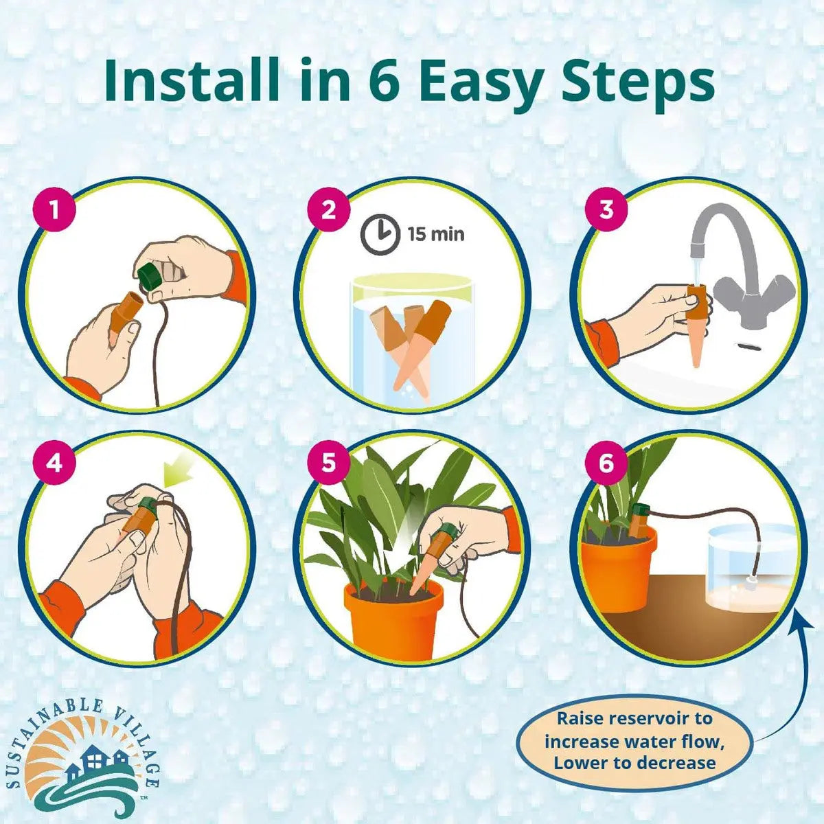 Blumat Classics Junior Automatic Watering Stakes | Pack of 3 Blumat