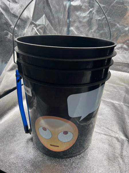 GROJI® Hydro Grow Bucket w/ Water Level Tube & Drain, 5 gallon