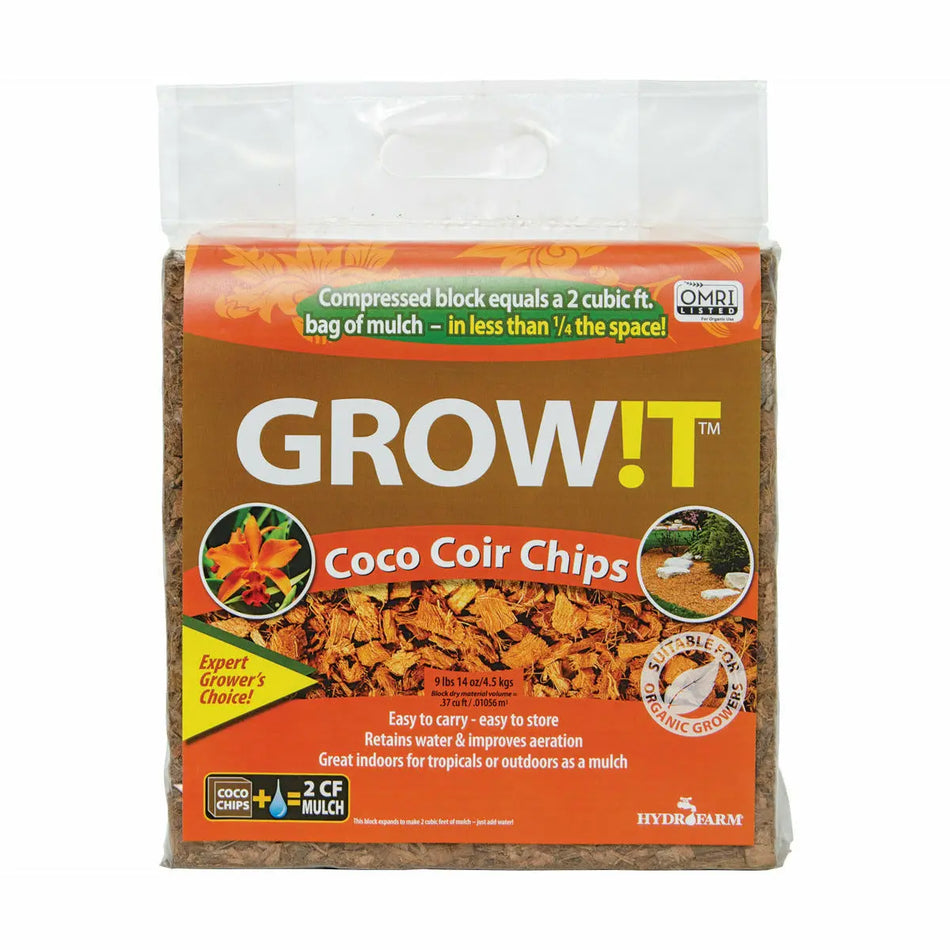 GROW!T Organic Coco Coir Planting Chips, Block GROWIT