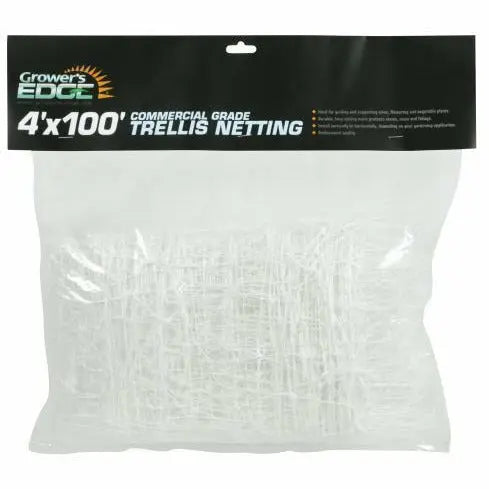 Grower's Edge® Commercial Grade Trellis Netting, 4' x 100' Growers Edge
