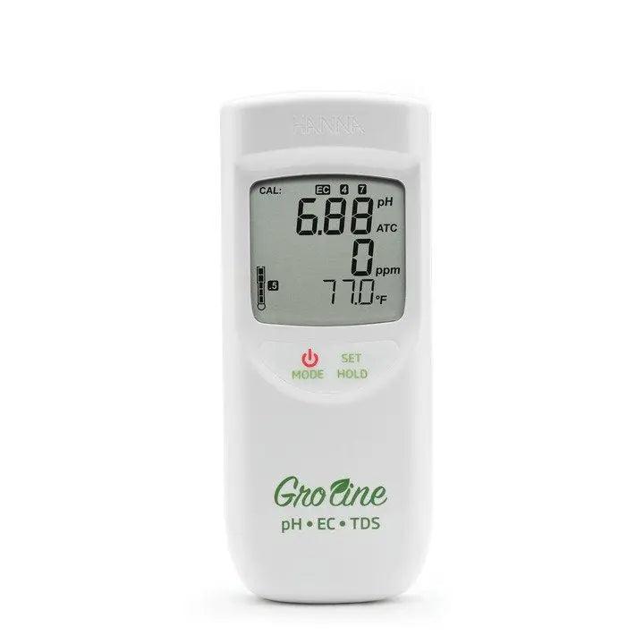 HANNA® GroLine Hydroponic Waterproof pH/EC/TDS/Temperature Portable Meter Hanna Instruments