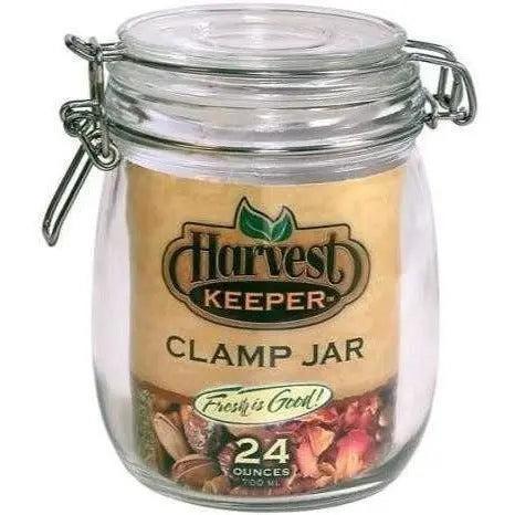 Harvest Keeper® Glass Jar with Metal Clamp Lid, 24 oz Harvest Keeper