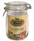 Harvest Keeper® Glass Jar with Metal Clamp Lid, 32 oz Harvest Keeper