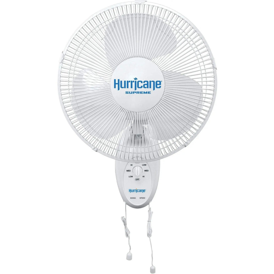 Hurricane® Supreme Oscillating Wall Mount Fan, 12" Hurricane