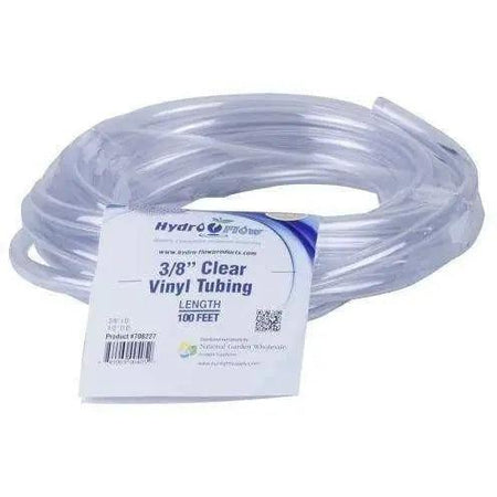 Hydro Flow® Vinyl Tubing Clear, 3/8" ID - 1/2" OD, 100' Hydro Flow