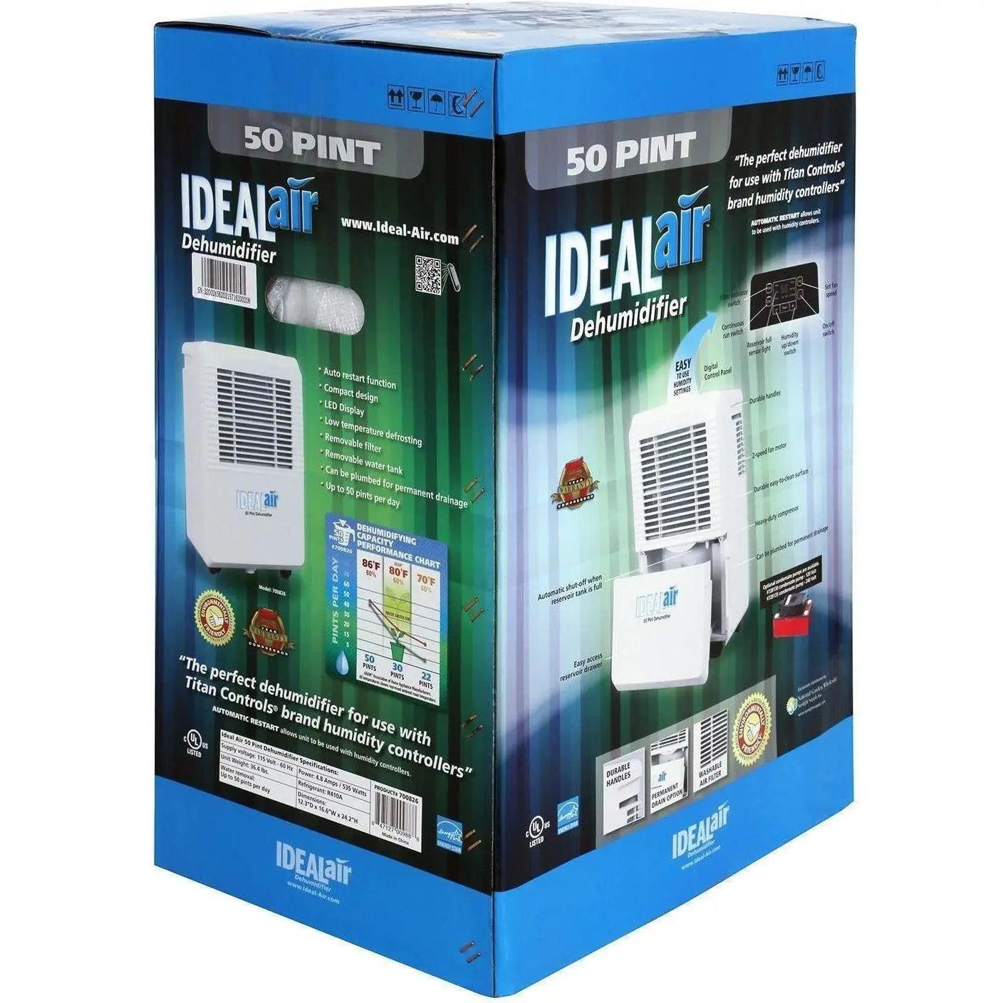 Ideal-Air Dehumidifier, 30 Pint - Up to 50 Pints per Day Ideal-Air