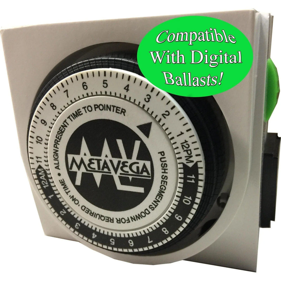 METAVEGA 24 Hour Dual Socket Analog Timer MetaVega