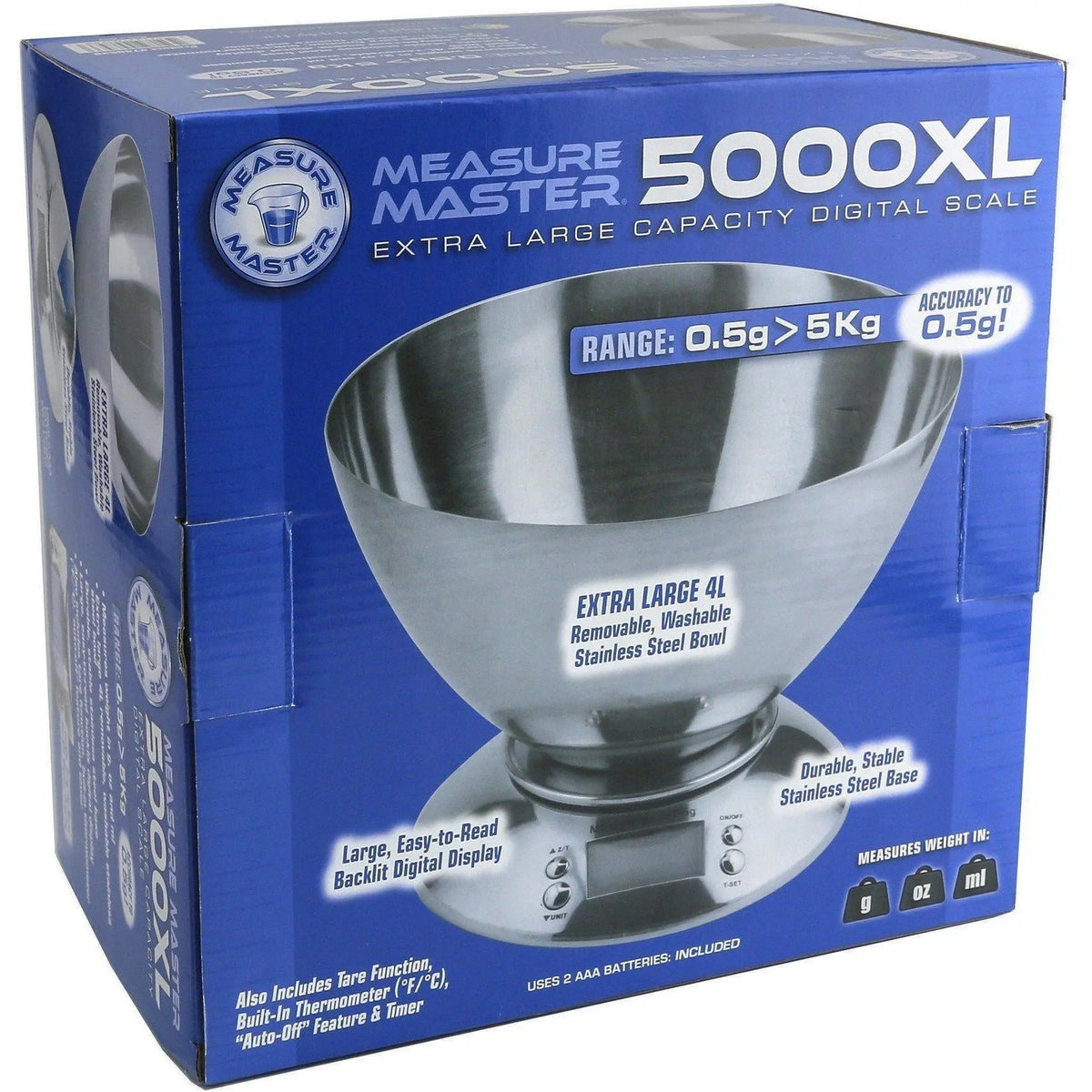 Measure Master® 5000 XL Digital Scale with 4L Bowl Measure Master