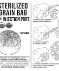 NORTH SPORE Organic Sterilized Grain Bag with Injection Port NORTH SPORE