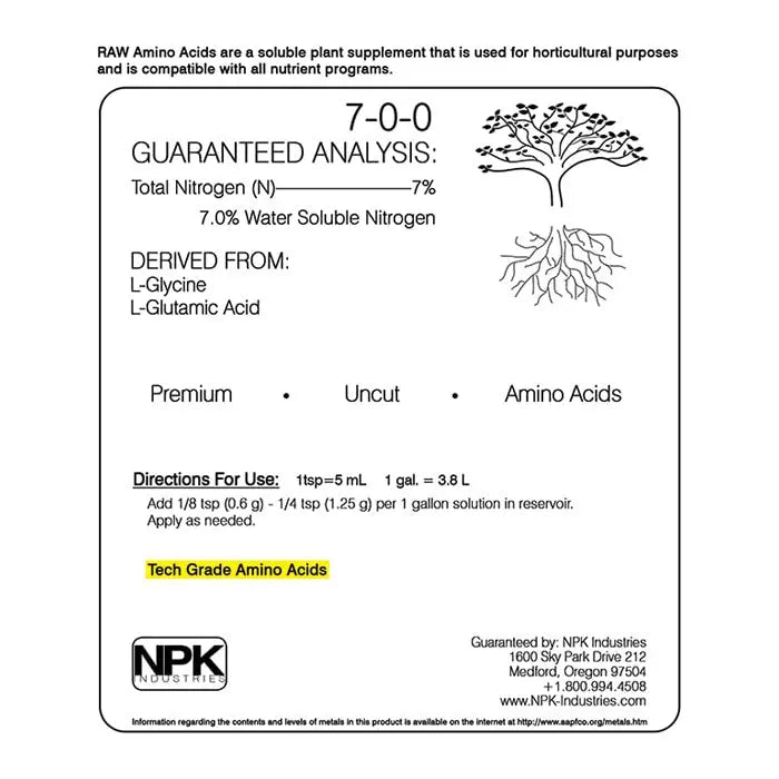 NPK RAW Amino Acid, 2 oz NPK Industries