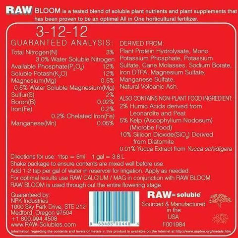 NPK RAW Bloom, 2 oz NPK Industries