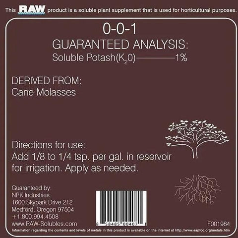 NPK RAW Cane Molasses, 2 oz NPK Industries