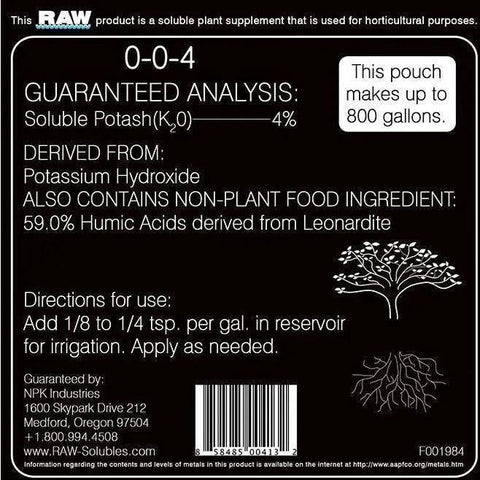 NPK RAW Humic Acid, 2 oz NPK Industries