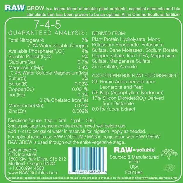 NPK Raw Grow, 2 oz NPK Industries