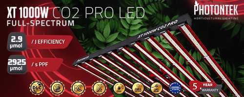 PhotonTek XT 1000W PRO CO2 LED Grow Light PhotonTek