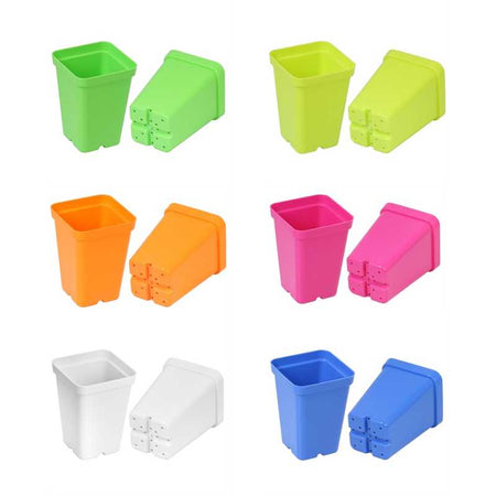 SUNPACK 2.5" Heavy Duty Seed Starter Square Pot | Assorted Colors