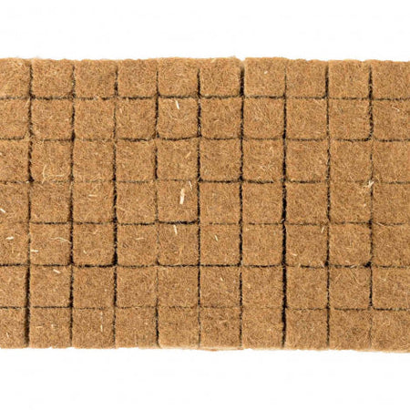 Terrafibre Hemp Fiber Grow Cube Starter Plugs, 1.5" | Sheet of 98 Terrafibre